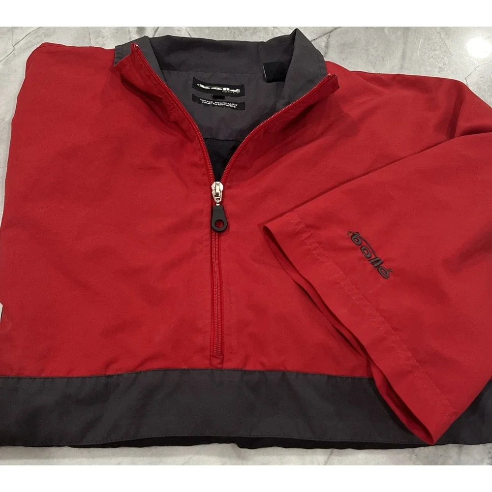 Bolle Golf 1/4‎ Zip Pullover Short Sleeve Windbreaker Wind Water MENS SIZE L